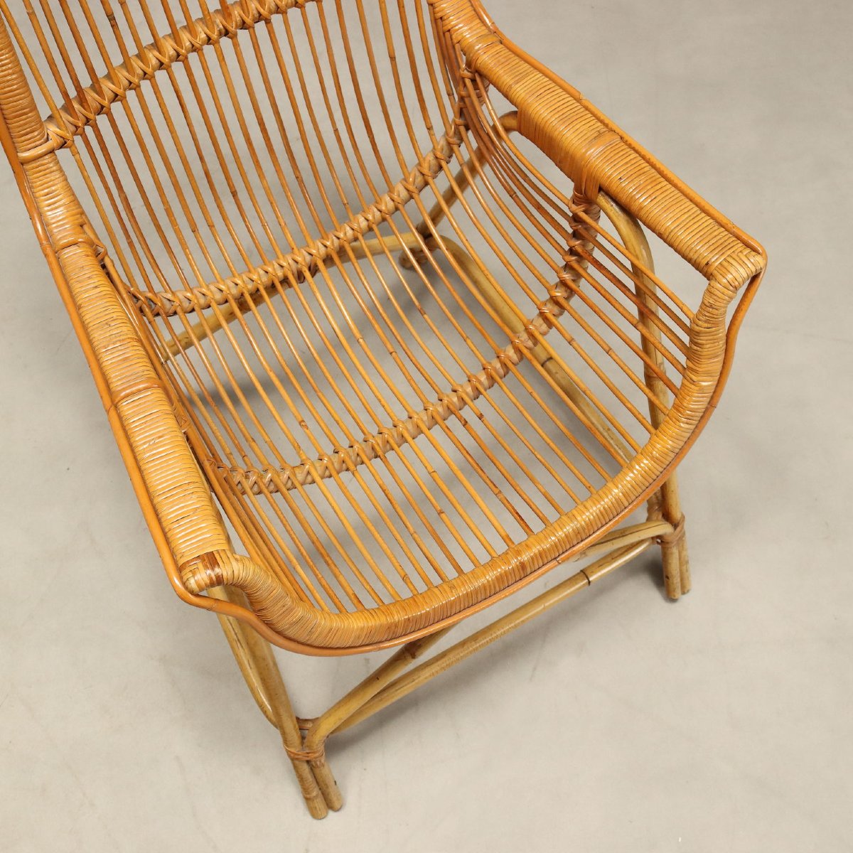 Poltrone Vintage Rattan Bambù Design Italia Anni 70-photo-4