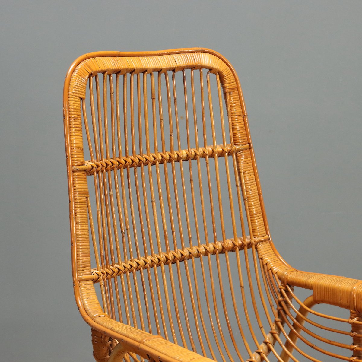 Poltrone Vintage Rattan Bambù Design Italia Anni 70-photo-2