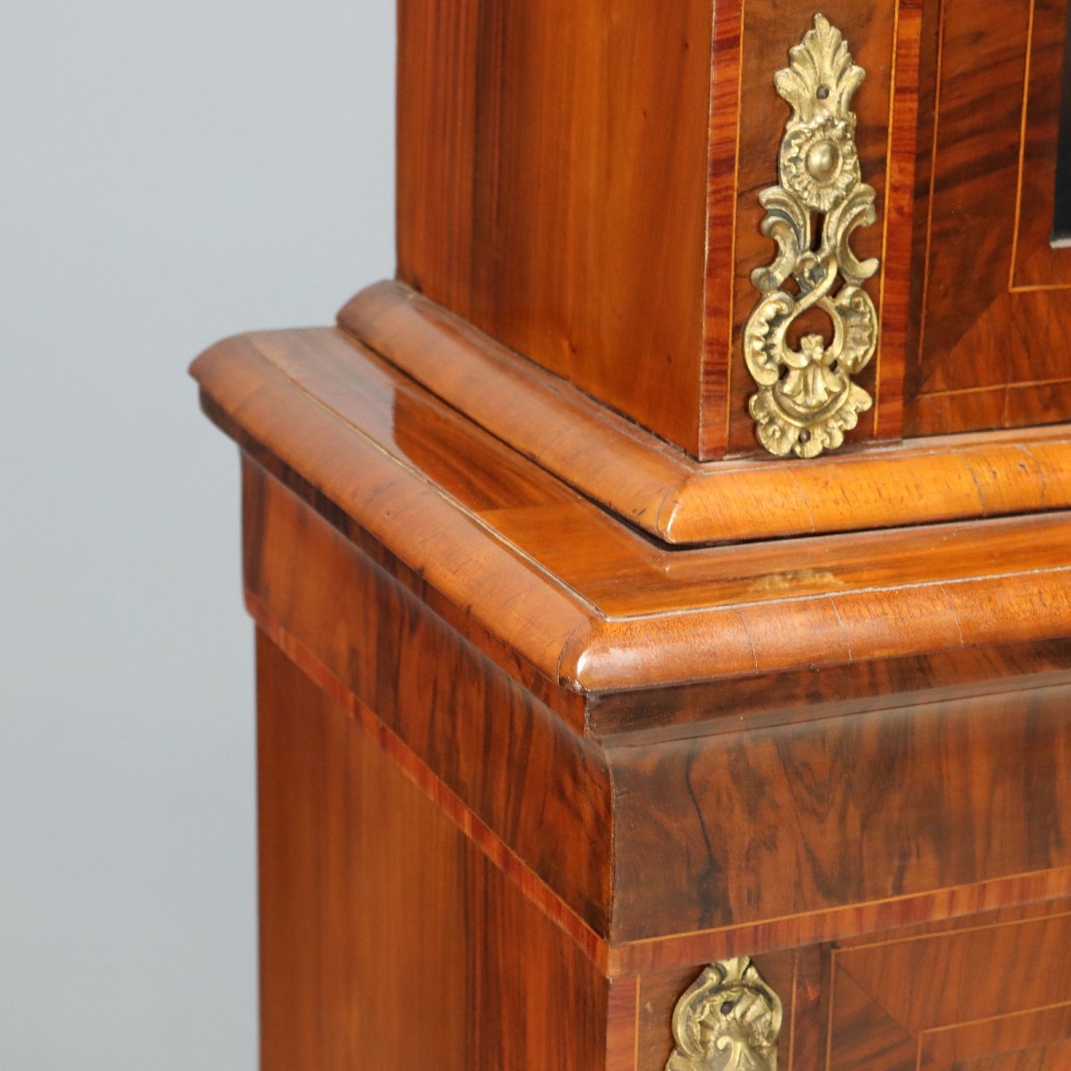 Credenza in Noce con Intarsi Floreali Inglese Inghilterra Fine XIX Secolo-photo-4