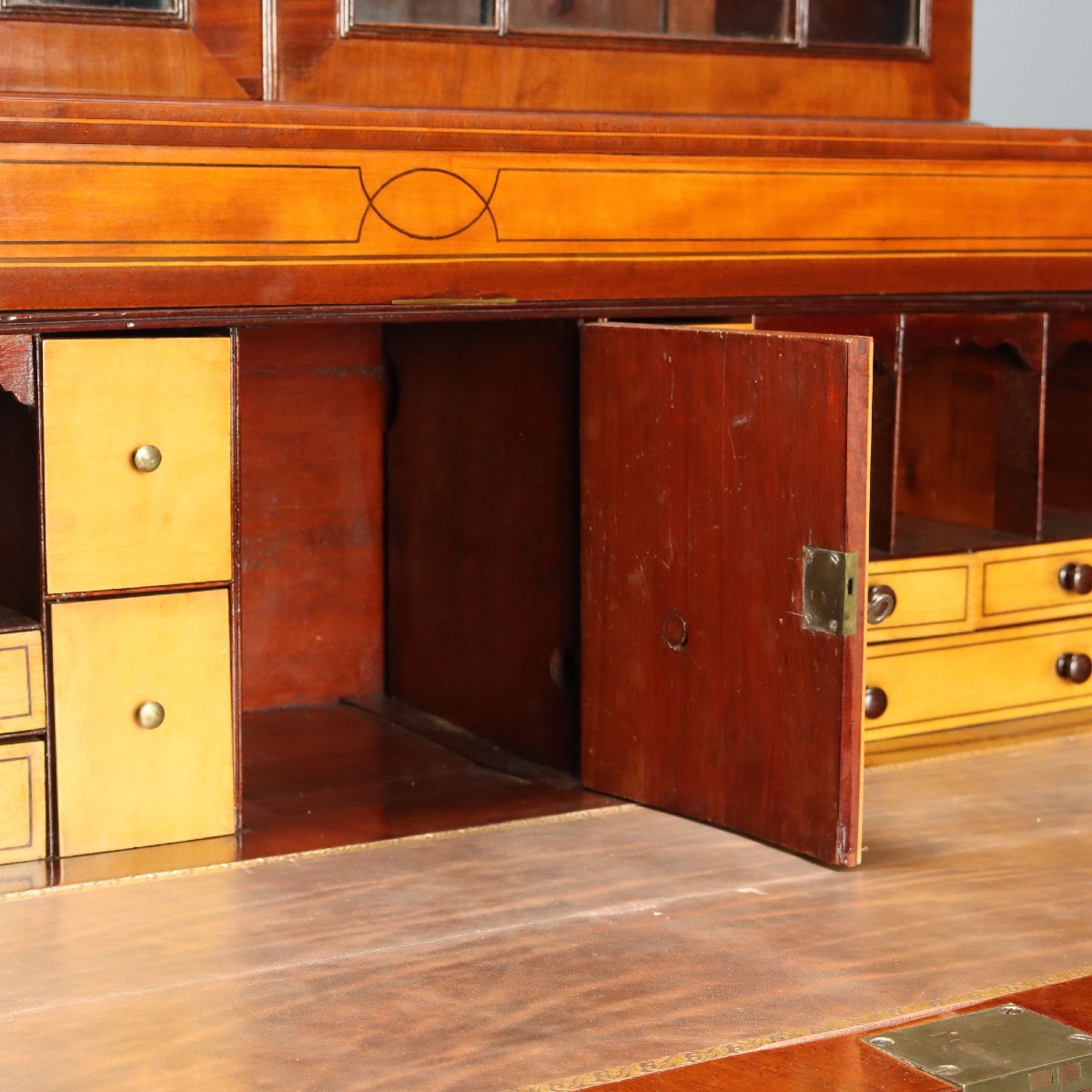 Libreria in Mogano con Inserti in Acero - Inghilterra XIX Secolo Inghilterra, inizio XIX Secolo-photo-4