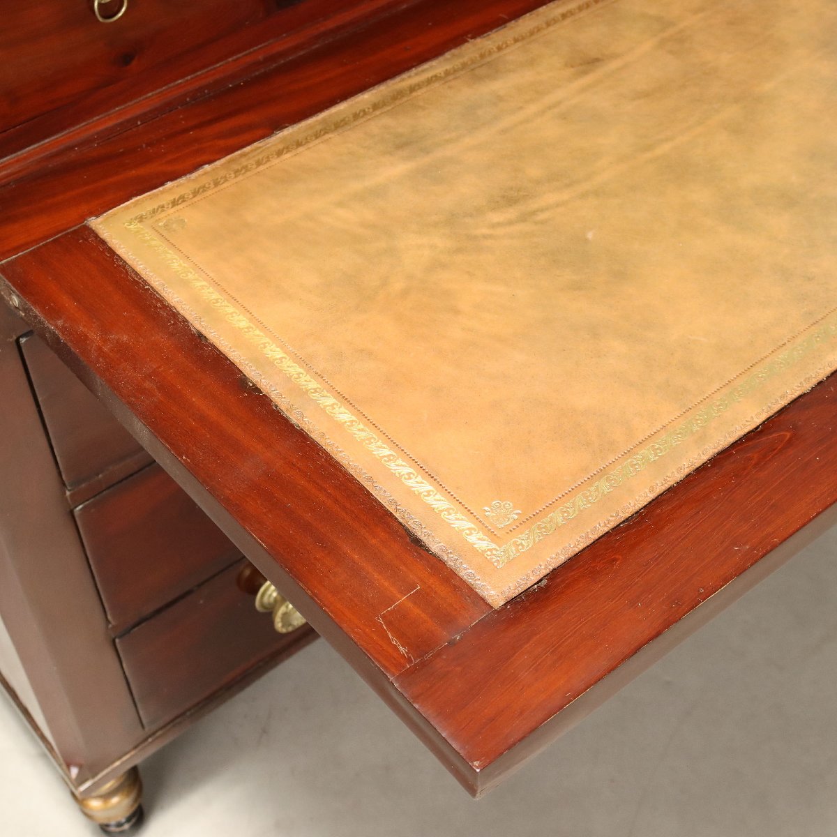 Secretaire in Mogano e Piuma di Mogano Italia Secondo Quarto XIX Secolo-photo-1