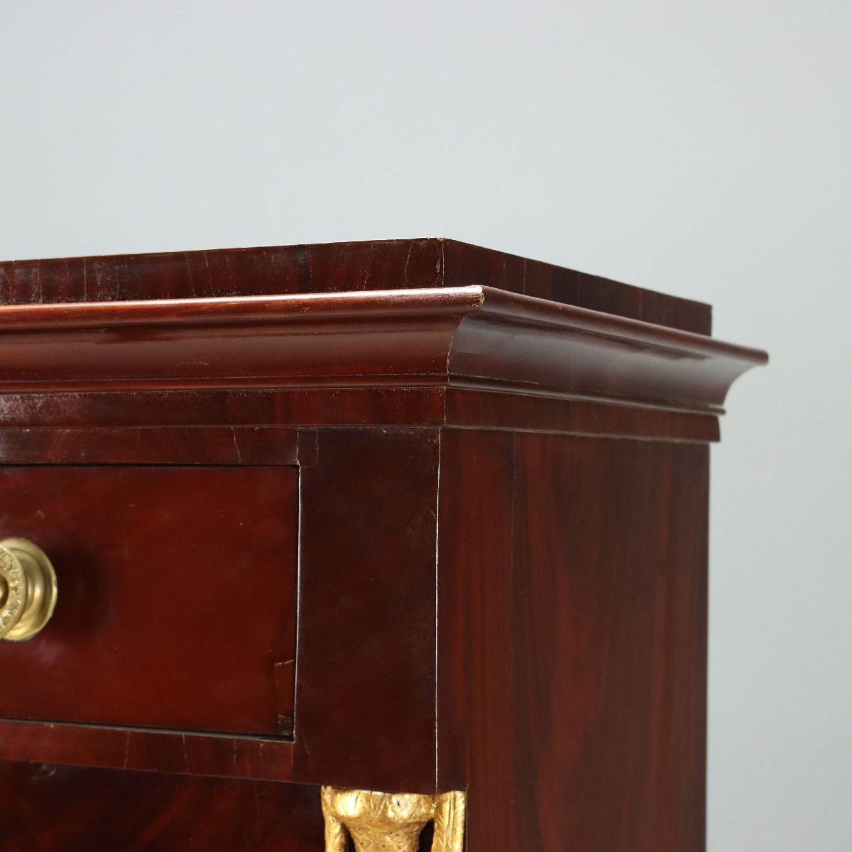 Secretaire in Mogano e Piuma di Mogano Italia Secondo Quarto XIX Secolo-photo-2