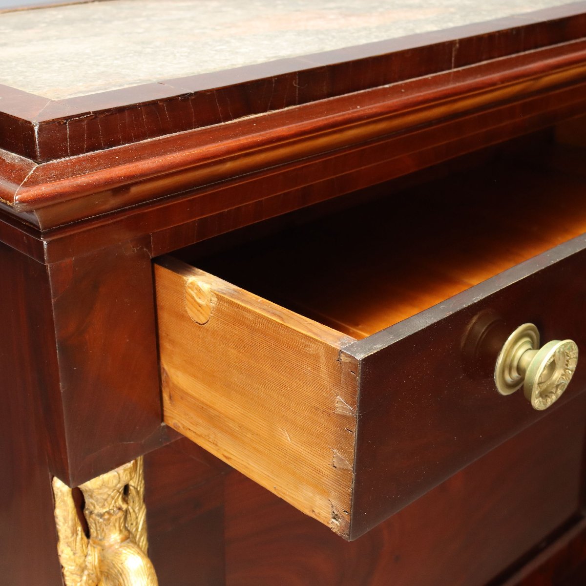 Secretaire in Mogano e Piuma di Mogano Italia Secondo Quarto XIX Secolo-photo-6