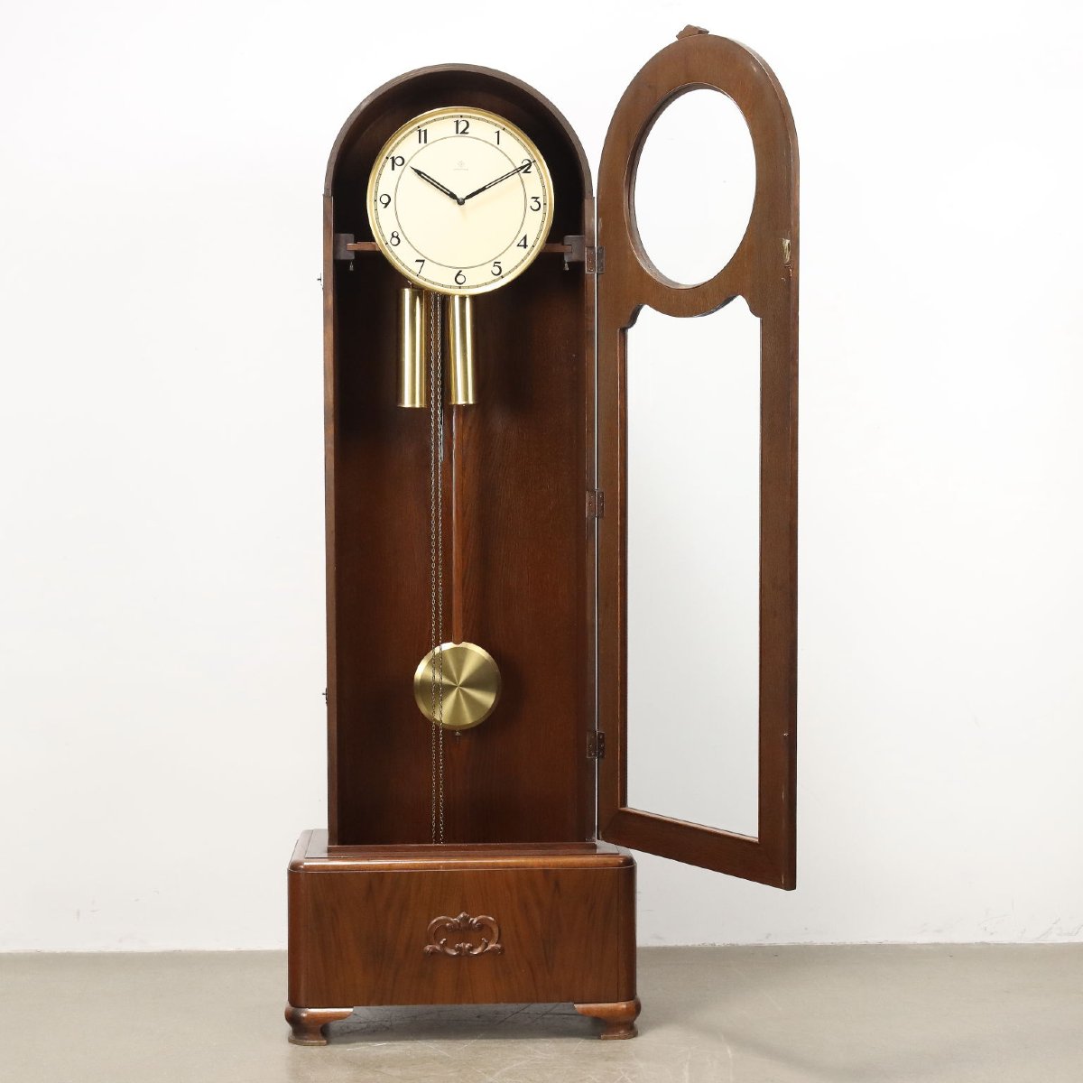 Orologio a Pendolo Stile Decò in Rovere - Germania Inizio '900 Germania Inizio XX Secolo-photo-3