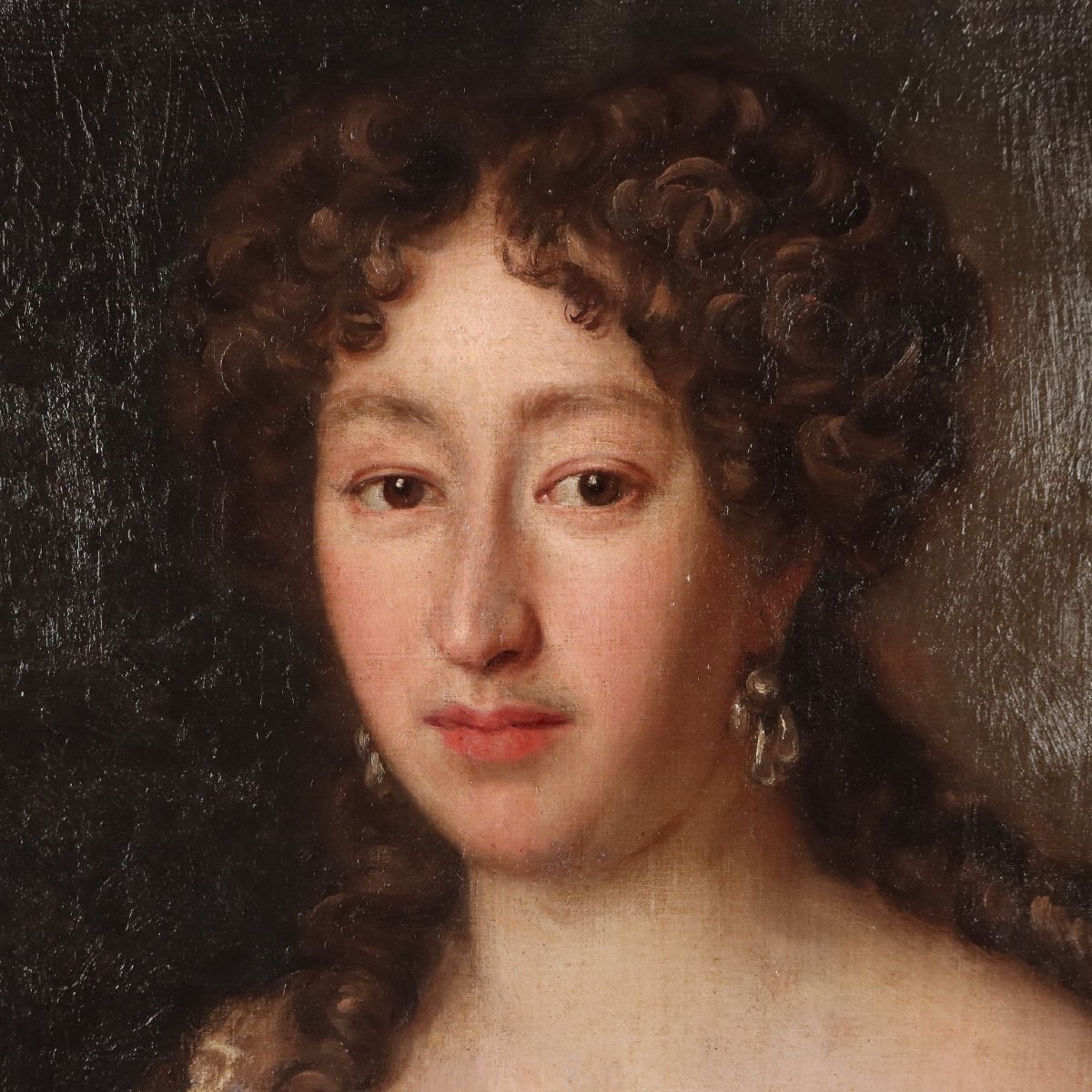 Dipinto Antico Ritratto Femminile Stile di Jakob Ferdinand Voet Originale-photo-3