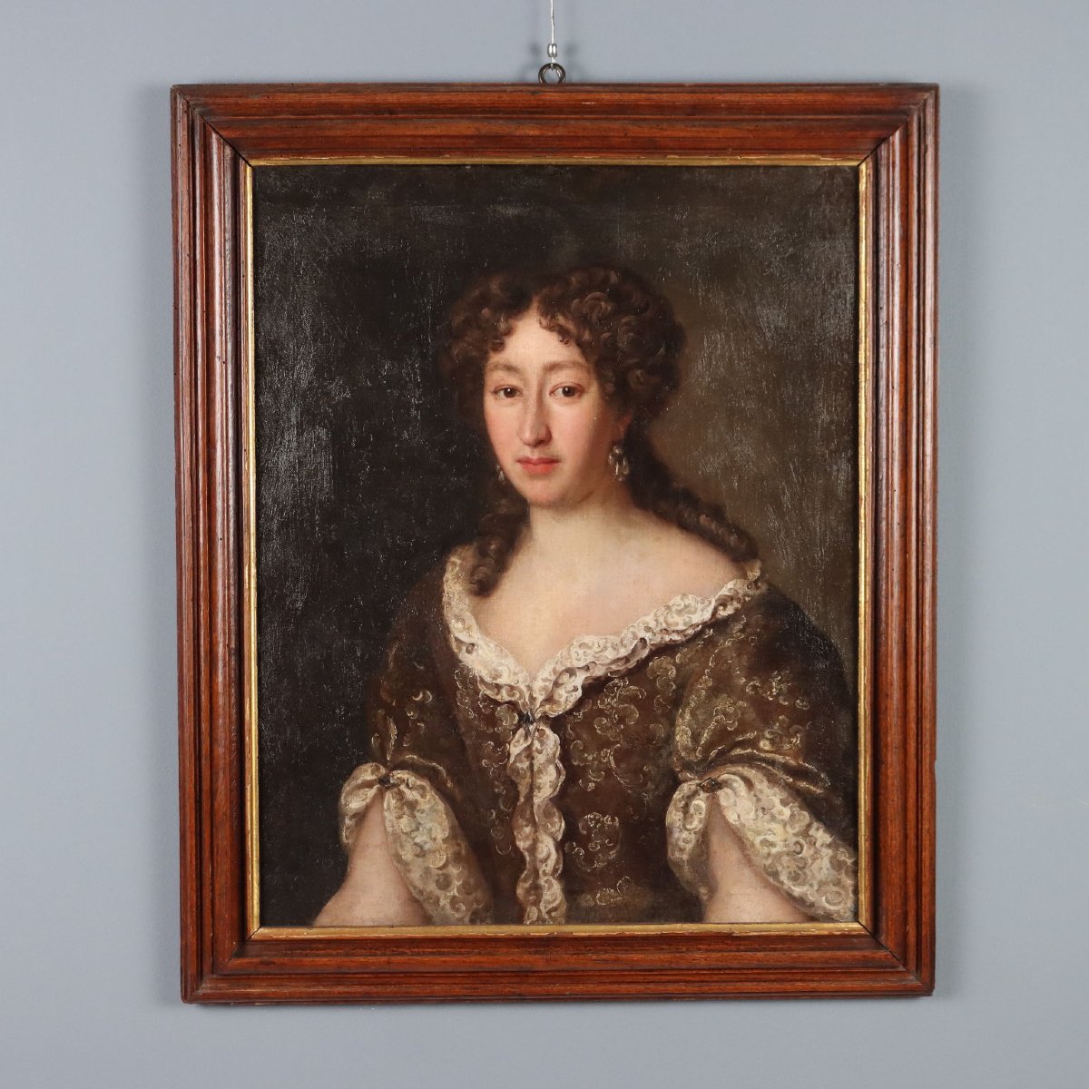 Dipinto Antico Ritratto Femminile Stile di Jakob Ferdinand Voet Originale
