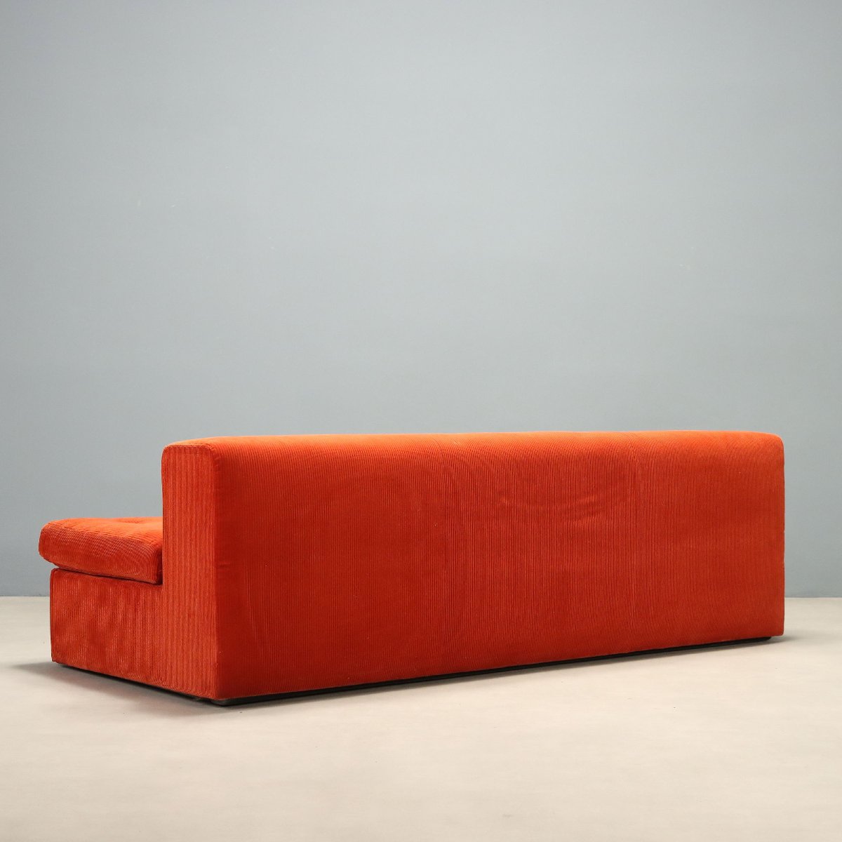 Divano Zanotta Vintage Tessuto Color Mattone Design Anni 70-80-photo-3