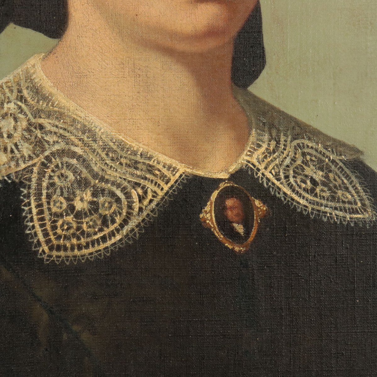 Quadro Antico Dipinto Firmato Achille Zo Olio su Tela XIX Secolo-photo-1