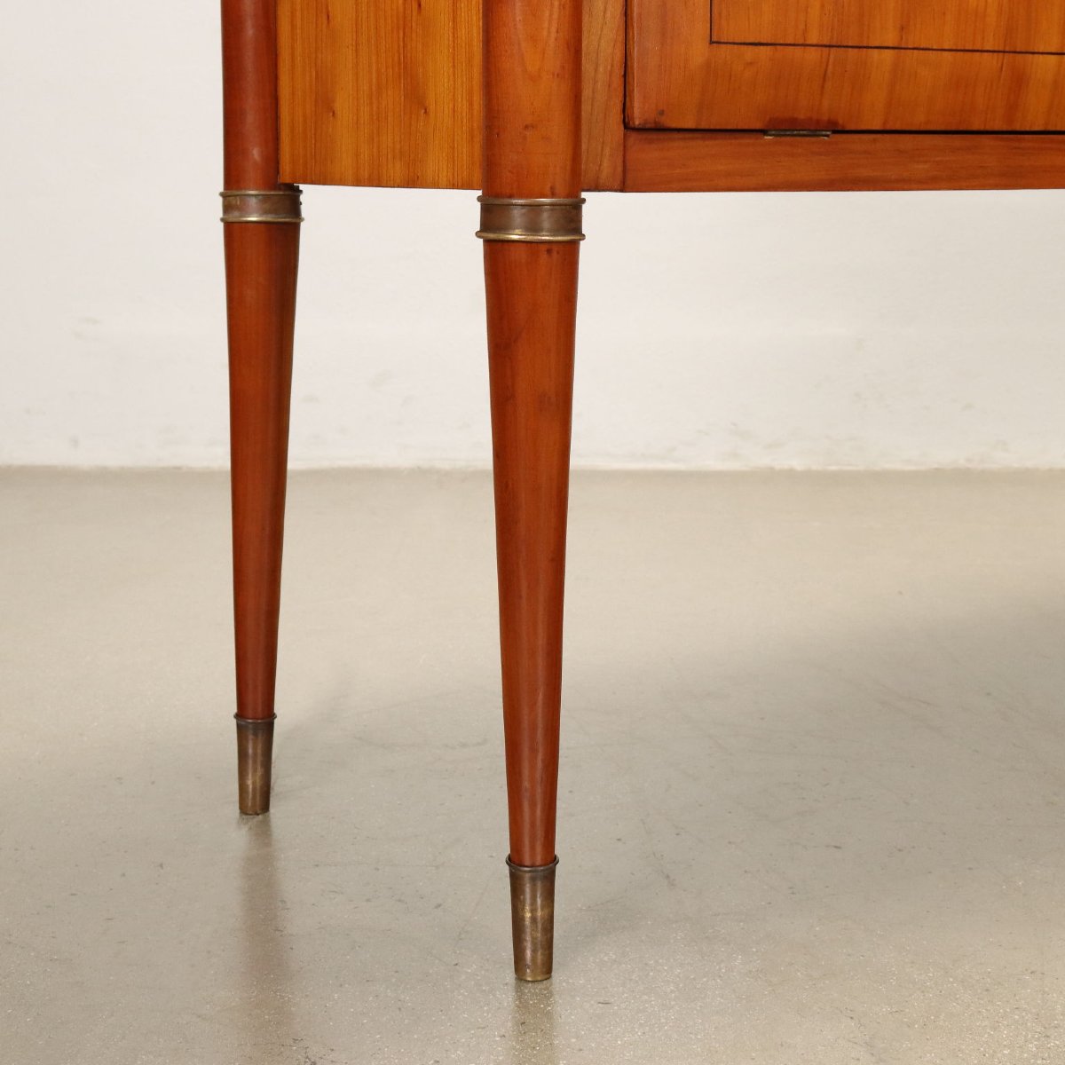 Mobile Vintage Impiallacciato in Ciliegio Ottone Italia Anni 50-photo-3