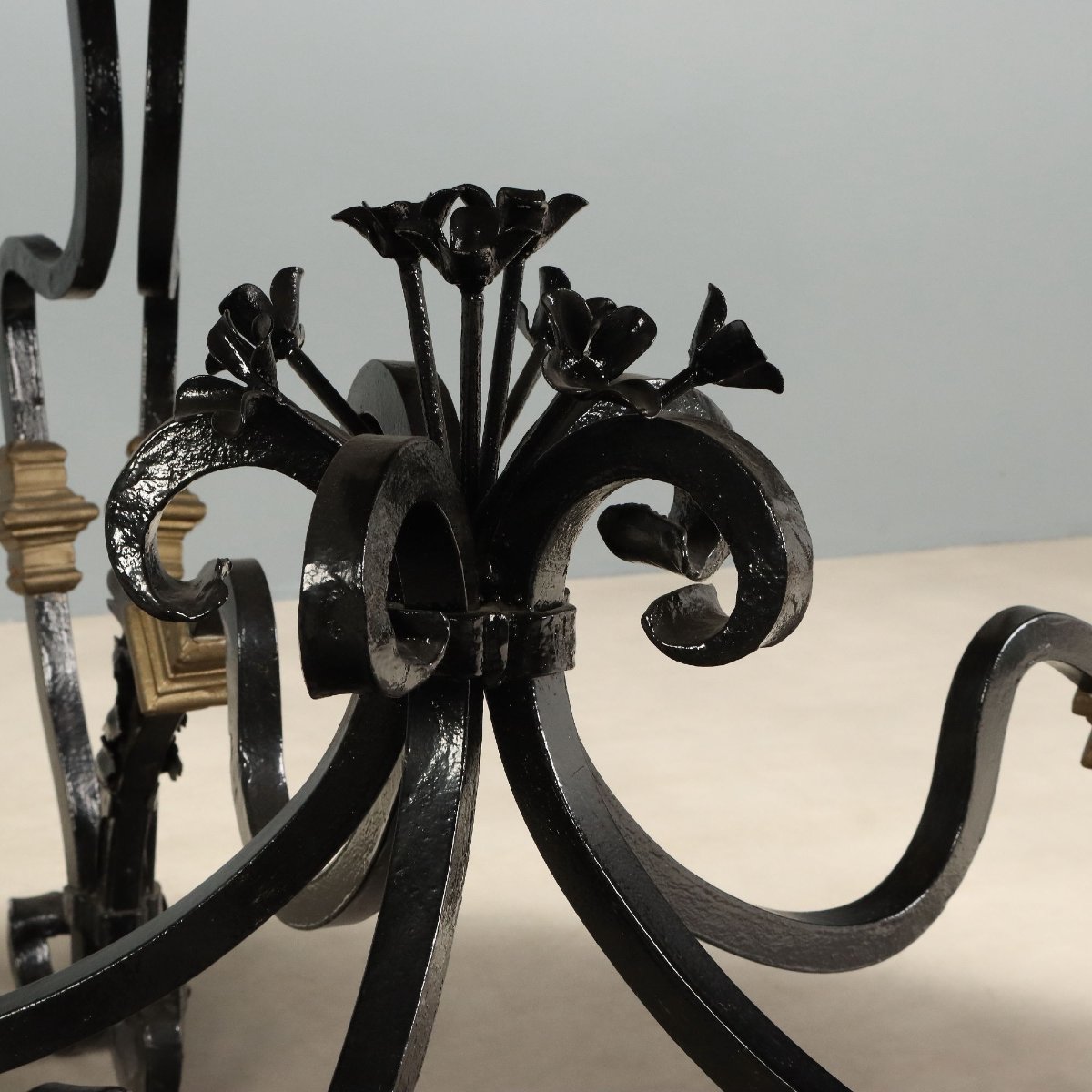 Tavolo in Ferro Battuto con Piano in Commesso - Italia XX Secolo Italia, seconda metà XX Secolo-photo-5