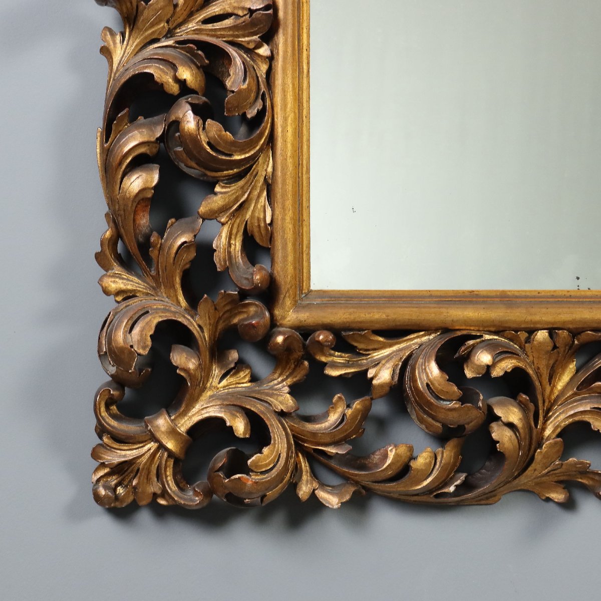 Specchiera in Stile Barocco in Legno Dorato Italia, fine XIX Secolo-photo-1