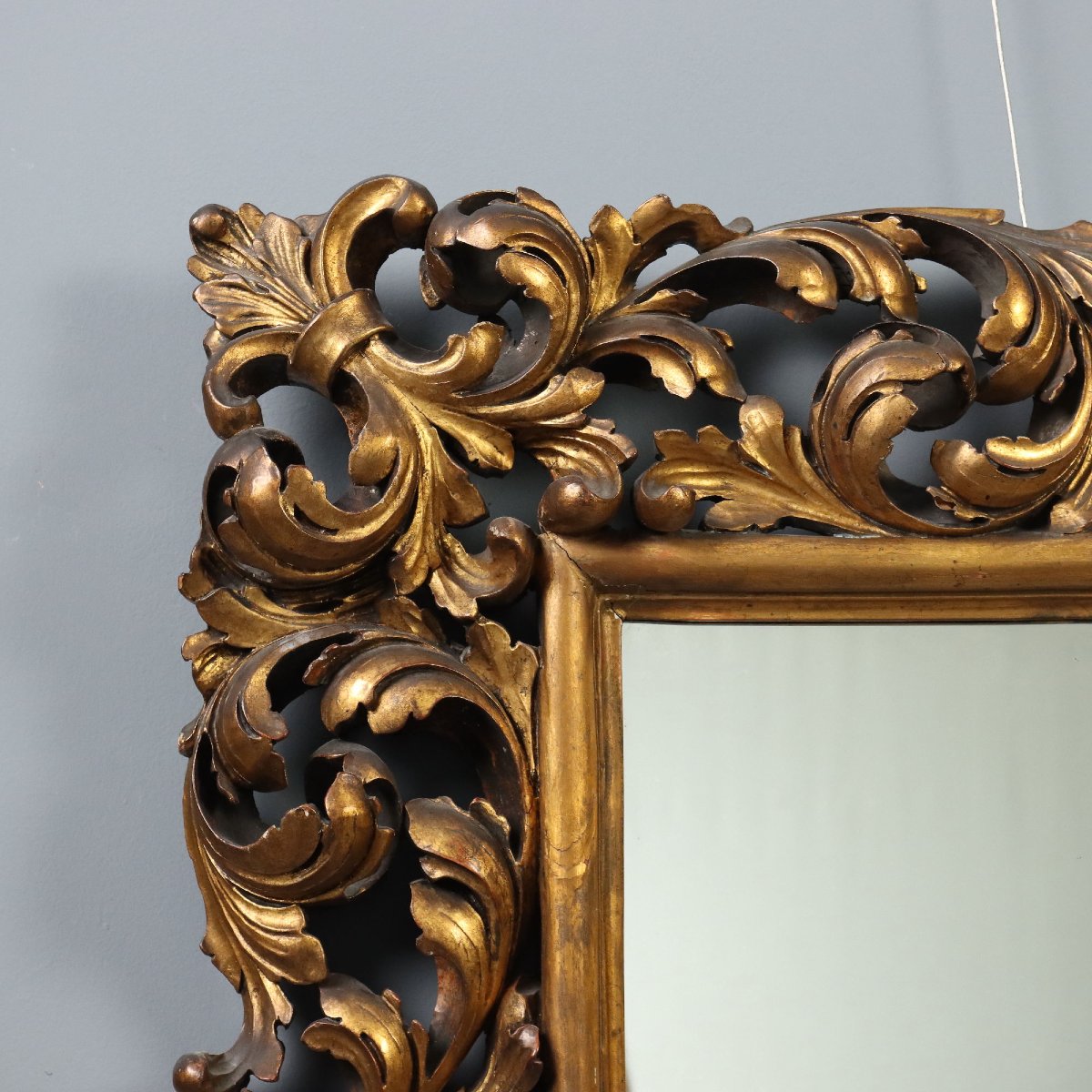 Specchiera in Stile Barocco in Legno Dorato Italia, fine XIX Secolo-photo-4