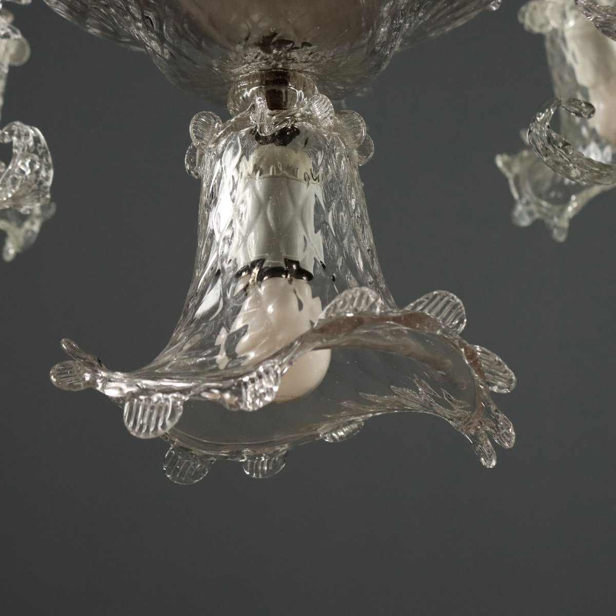 Lampadario in Vetro Soffiato di Murano Murano Fine XIX Secolo-photo-2
