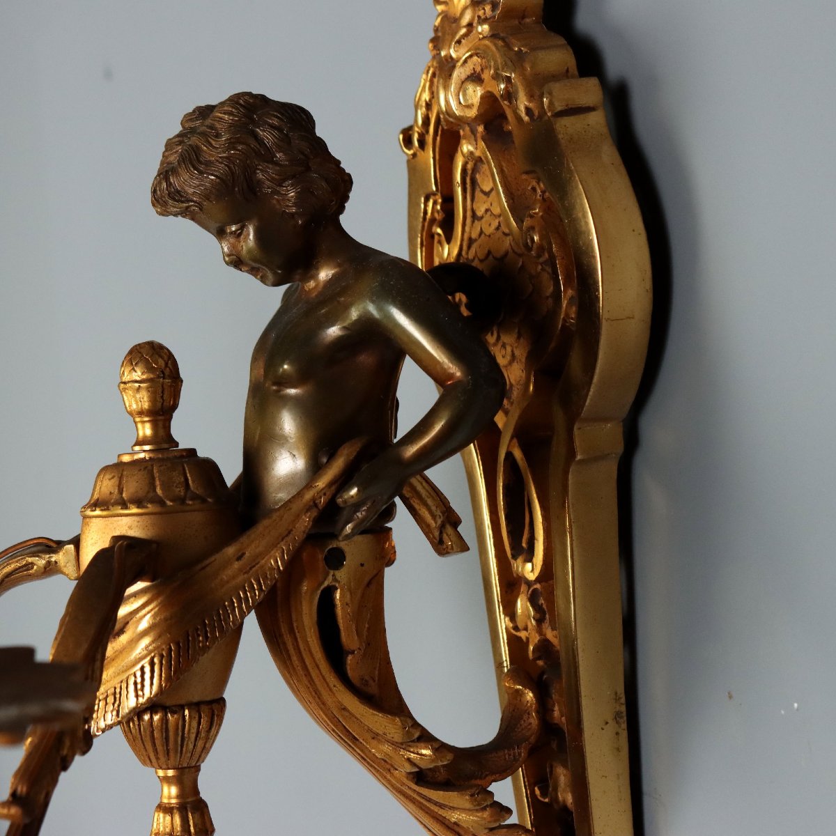 Coppia di Applique in Bronzo Dorato - Italia XX Secolo Italia XX Secolo-photo-4