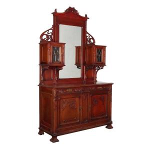 Credenza Liberty in Noce Italia Fine XIX – Inizio XX Secolo