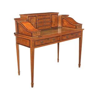Scrivania High Vittoriano Modello Carlton House Inghilterra Ultimo Quarto XIX Secolo