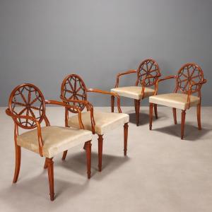 Quattro Poltroncine in stile Inghilterra XX Secolo
