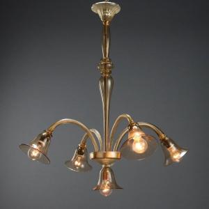 Lampadario Murano in Vetro Soffiato Murano XX Secolo