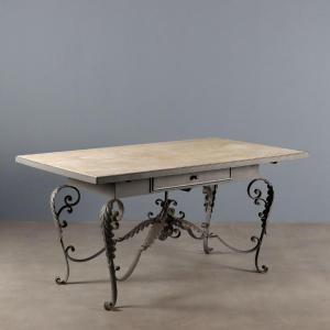 Tavolo con Piano in Marmo Italia, XX Secolo