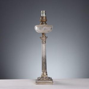 Lampada in Argento 925 Hawksworth Eyre & Co. Sheffield Inghilterra 1897