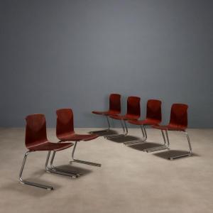 Sei Sedie Impilabili Anni 60