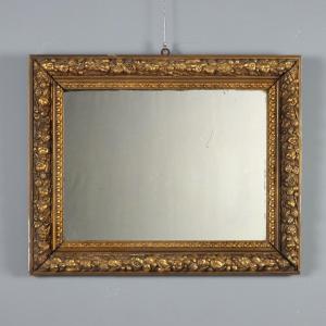 Specchiera con Cornice in Legno Dorato e Intagliato Italia Inizio XX Secolo