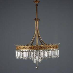 Lampadario a Otto Luci in Stile Italia Inizio XX Secolo