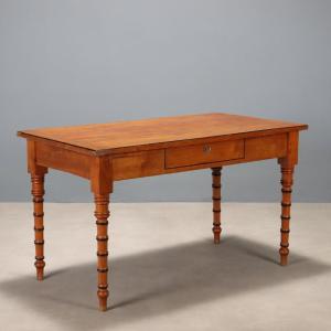 Tavolo in Ciliegio con Modanature Ebanizzate Italia Metà XIX Secolo