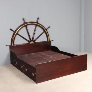 Letto Matrimoniale in Stile Marina Italia XX Secolo