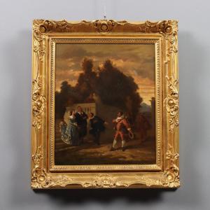 Dipinto La Presentazione Scuola Francese XIX Secolo