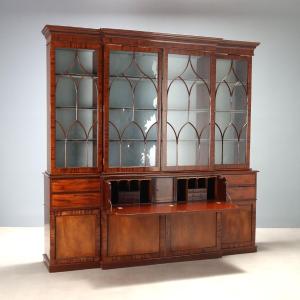 Libreria in Mogano e Piuma di Mogano Inghilterra Primo Quarto XIX Secolo