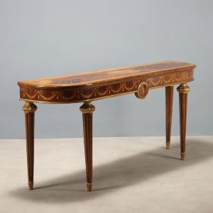 Consolle in Stile Neoclassico in Noce Italia Inizio XX Secolo