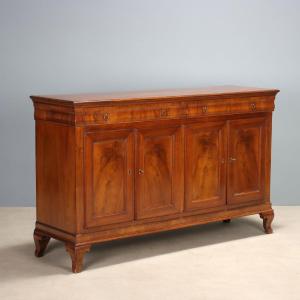 Credenza in Noce e Piuma di Noce Italia XX Secolo