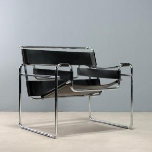 Poltrona 'Wassily' di Marcel Breuer per Gavina Anni 70