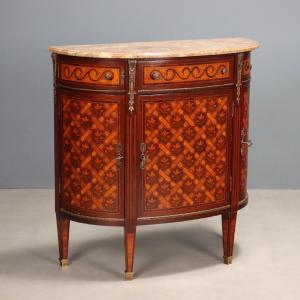 Credenza Demi-Lune in Stile Neoclassico Francia Metà XX Secolo