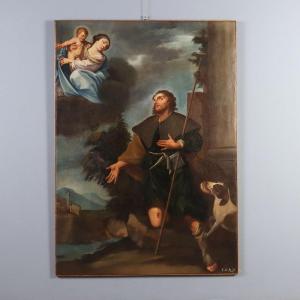 Dipinto Apparizione della Madonna con il Bambino a San Rocco, 1747
