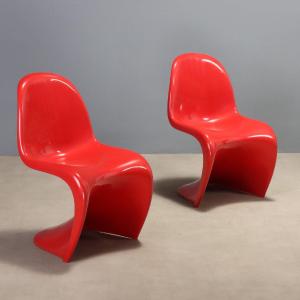 Due 'Panton Chair' di Verner Panton per Vitra Anni '70