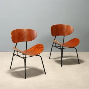 Poltroncine Vintage T. Silvana Comfort Design Carlo Ratti Anni 50