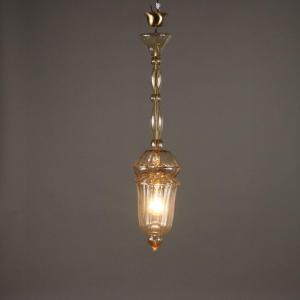 Lampadario in Vetro Soffiato Veneziano Murano XX Secolo