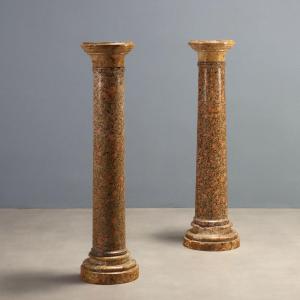 Colonne in Marmo Breccia e Granito - Italia XIX Secolo Italia XIX Secolo