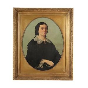 Quadro Antico Dipinto Firmato Achille Zo Olio su Tela XIX Secolo