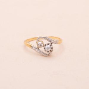 Antique Breeze Diamond Tourbillon Ring