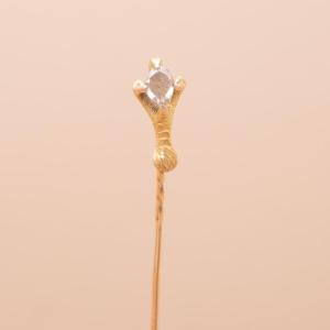 Old Diamond Eagle Pin 0.15 Carat