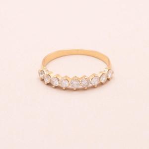 Half-ring Gold Diamonds 0.30 Carat