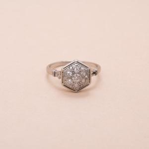 Hexa Diamond Ring 0.65 Carat Old