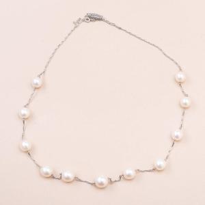 Old Lea Pearls Necklace Old Mesh