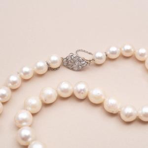 Umi Vintage Diamond Pearl Necklace 