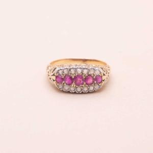 Antique Belle Epoque Style Ruby And Diamond Ring