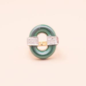 Vintage Abstract Malachite Ring