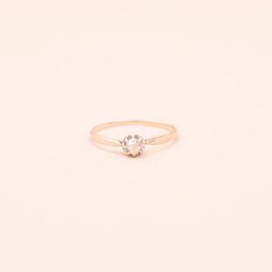 Antique Pink Diamond Solitaire Ring